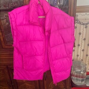NWT Free People In A Bubble Puffer Vest in Hot Pink FP Movement Medium